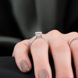 The Cameron Set With A 3 Carat Emerald Lab Diamond