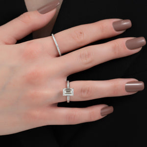 The Cameron Set With A 3 Carat Emerald Lab Diamond