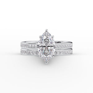 The Cameron Set With A Marquise Moissanite