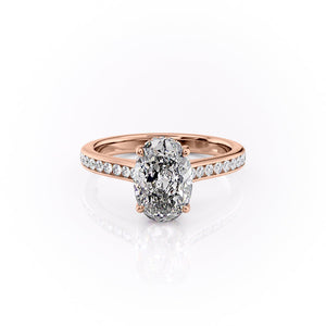 The Cameron Set With A 3.5 Carat Oval Moissanite