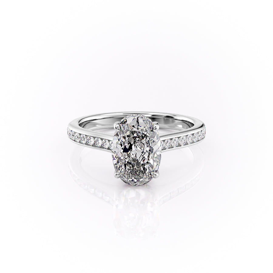 The Cameron Set With A 2 Carat Oval Moissanite