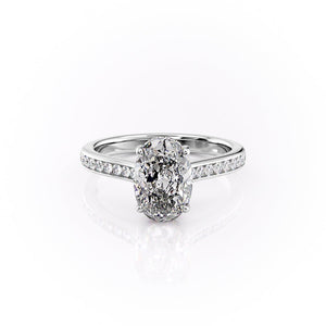 The Cameron Set With A 2 Carat Oval Lab Diamond