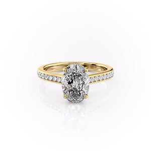 The Cameron Set With A 5 Carat Oval Moissanite