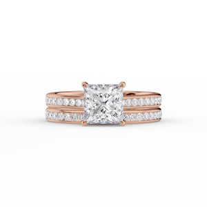 The Cameron Set With A 1 Carat Princess Moissanite
