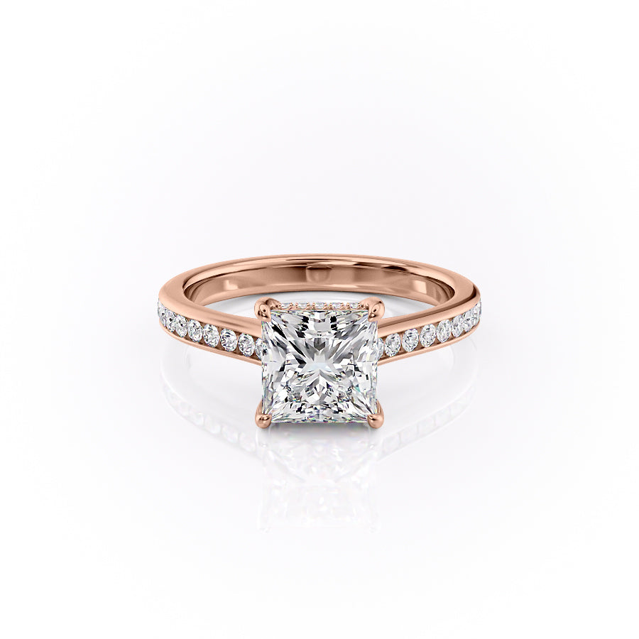 The Cameron Set With A 1.5 Carat Princess Moissanite