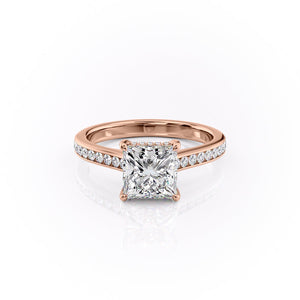 The Cameron Set With A 4 Carat Princess Moissanite