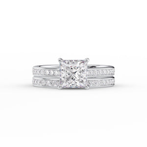 The Cameron Set With A 2 Carat Princess Lab Diamond