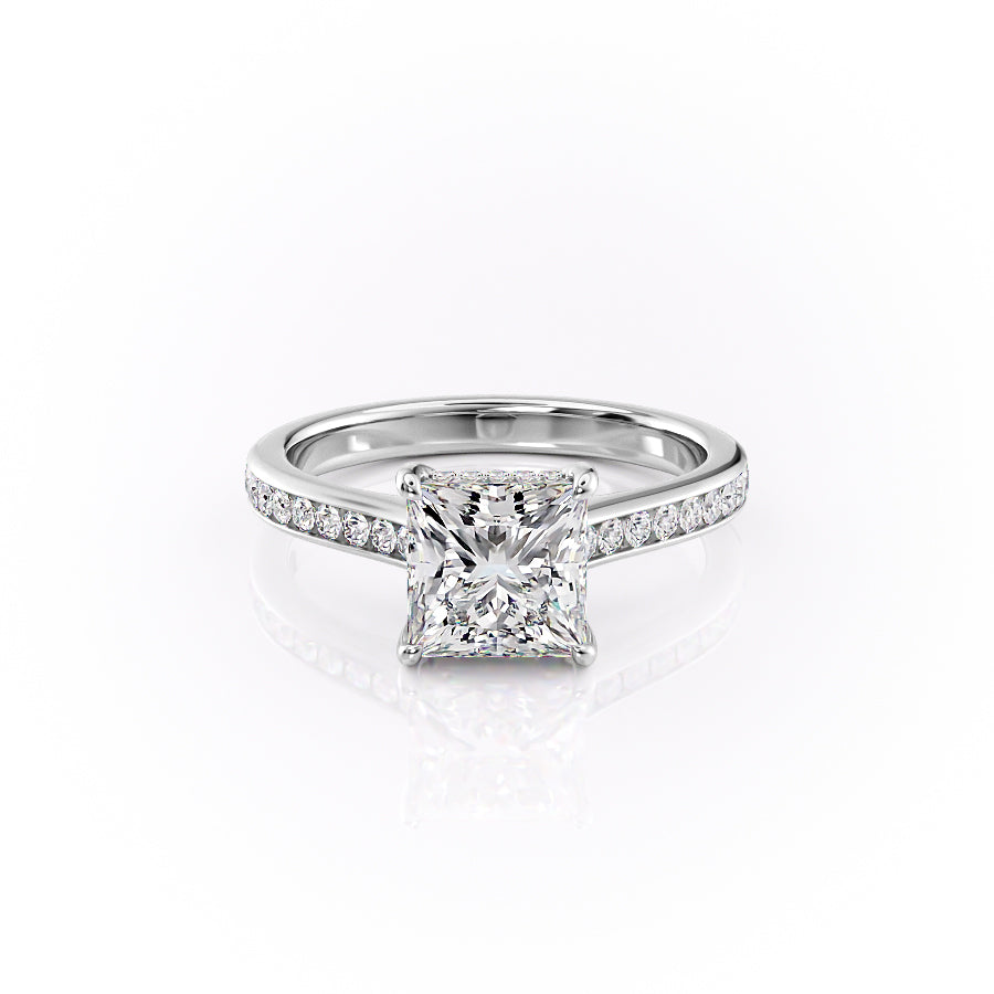 The Cameron Set With A 2 Carat Princess Lab Diamond
