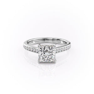 The Cameron Set With A 2.5 Carat Princess Moissanite
