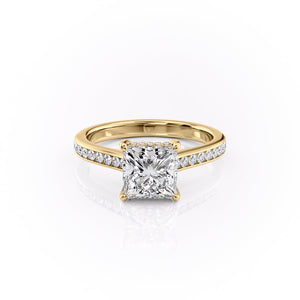 The Cameron Set With A 1 Carat Princess Moissanite