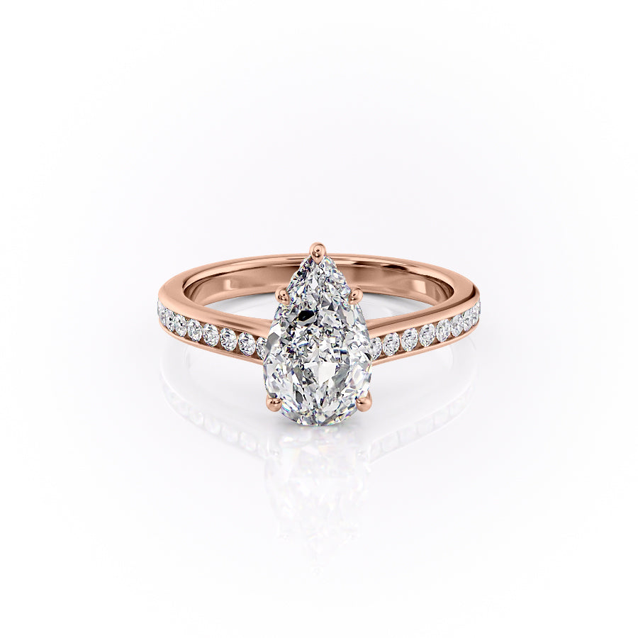 The Cameron Set With A 2 Carat Pear Moissanite