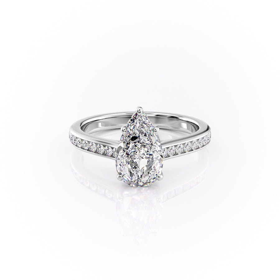 The Cameron Set With A 5 Carat Pear Moissanite