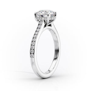 The Cameron Set With A 2.5 Carat Emerald Lab Diamond