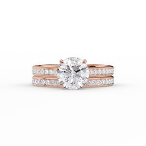 The Cameron Set With A 3.5 Carat Round Moissanite