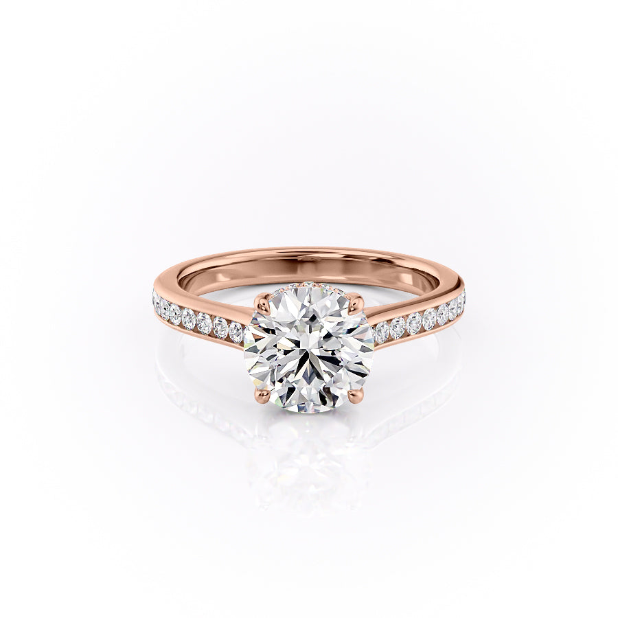 The Cameron Set With A 1.5 Carat Round Moissanite