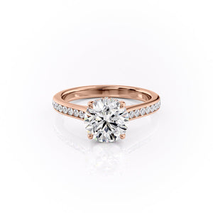 The Cameron Set With A 3 Carat Round Moissanite