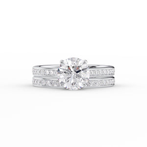 The Cameron Set With A 4 Carat Round Moissanite