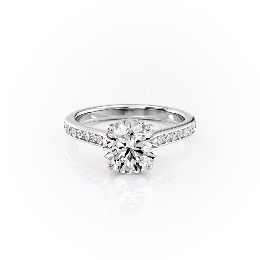 The Cameron Set With A 3.5 Carat Round Moissanite