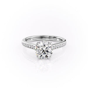 The Cameron Set With A 1.5 Carat Round Moissanite