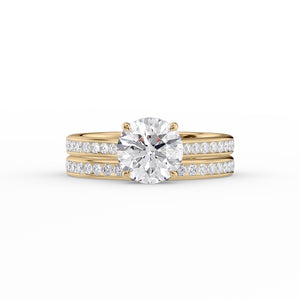 The Cameron Set With A 2.5 Carat Round Moissanite
