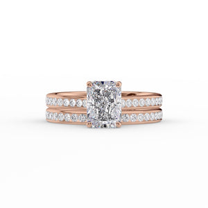 The Cameron Set With A 1 Carat Radiant Lab Diamond