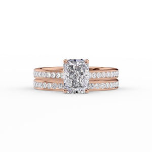 The Cameron Set With A 3 Carat Radiant Lab Diamond