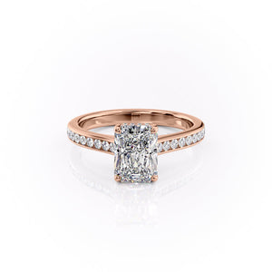The Cameron Set With A 1.5 Carat Radiant Moissanite
