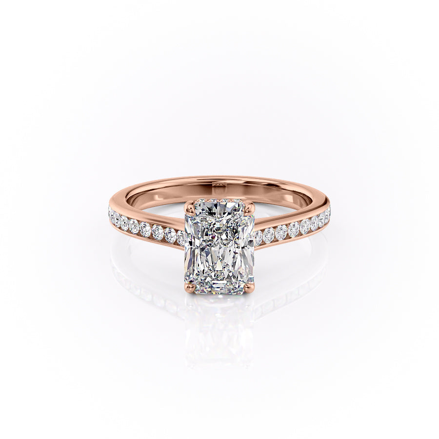 The Cameron Set With A 4.5 Carat Radiant Moissanite