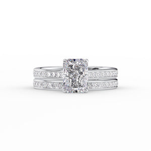 The Cameron Set With A 5 Carat Radiant Moissanite
