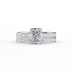 The Cameron Set With A 1 Carat Radiant Moissanite