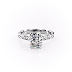 The Cameron Set With A 4 Carat Radiant Moissanite
