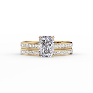 The Cameron Set With A 3 Carat Radiant Lab Diamond