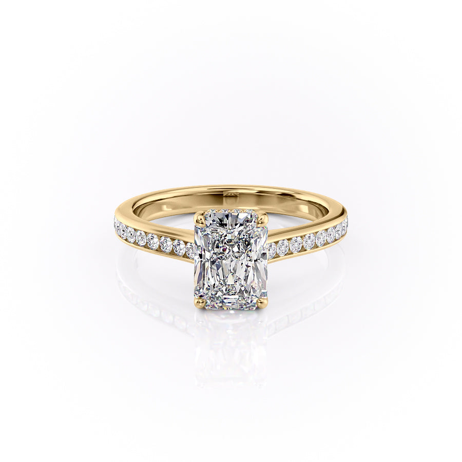The Cameron Set With A 2.5 Carat Radiant Moissanite