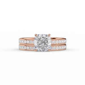 The Marilyn Set With A 2 Carat Cushion Lab Diamond