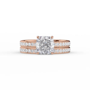 The Marilyn Set With A 1 Carat Cushion Lab Diamond