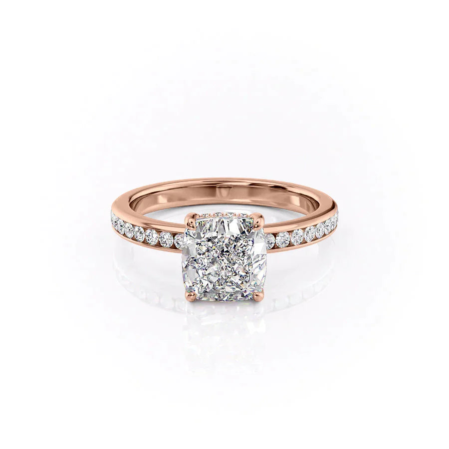The Marilyn Set With A 1.5 Carat Cushion Moissanite