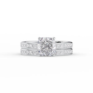 The Marilyn Set With A 1.5 Carat Cushion Moissanite