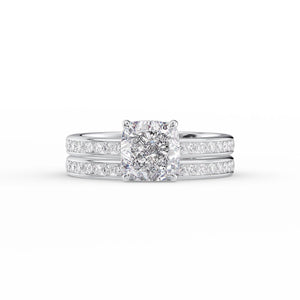 The Marilyn Set With A 3 Carat Cushion Lab Diamond