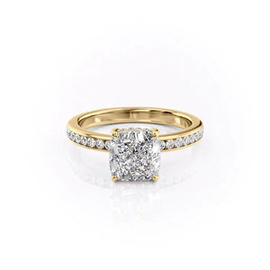 The Marilyn Set With A 3.5 Carat Cushion Moissanite