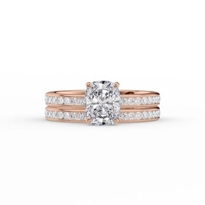The Marilyn Set With A Elongated Cushion Moissanite