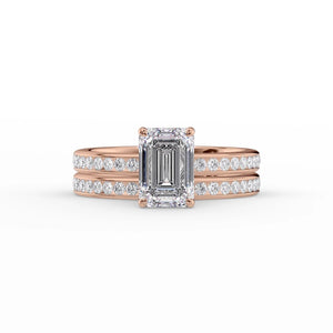 The Marilyn Set With A 2 Carat Emerald Lab Diamond