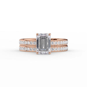 The Marilyn Set With A 1.5 Carat Emerald Moissanite