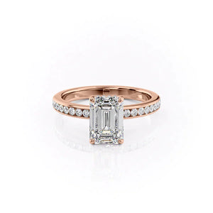 The Marilyn Set With A 2.5 Carat Emerald Lab Diamond