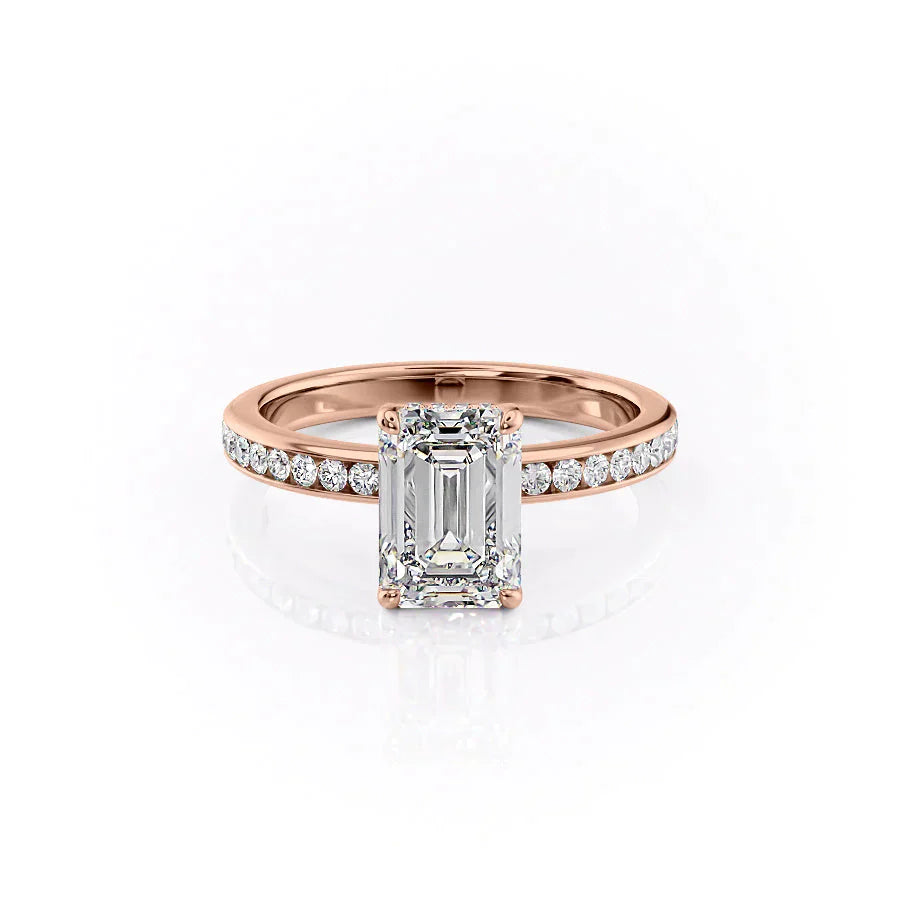 The Marilyn Set With A 3 Carat Emerald Moissanite