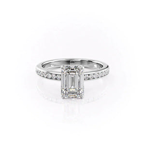 The Marilyn Set With A 3 Carat Emerald Lab Diamond