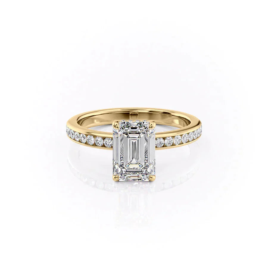 The Marilyn Set With A 3 Carat Emerald Lab Diamond
