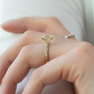 The Marilyn Set With A 3 Carat Emerald Lab Diamond