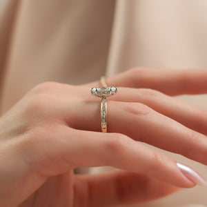 The Marilyn Set With A 1 Carat Marquise Lab Diamond