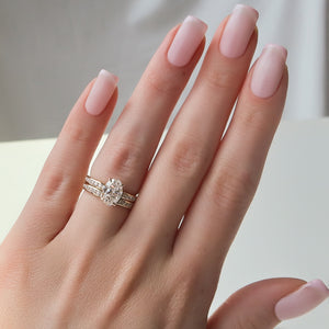 The Marilyn Set With A 2 Carat Oval Lab Diamond