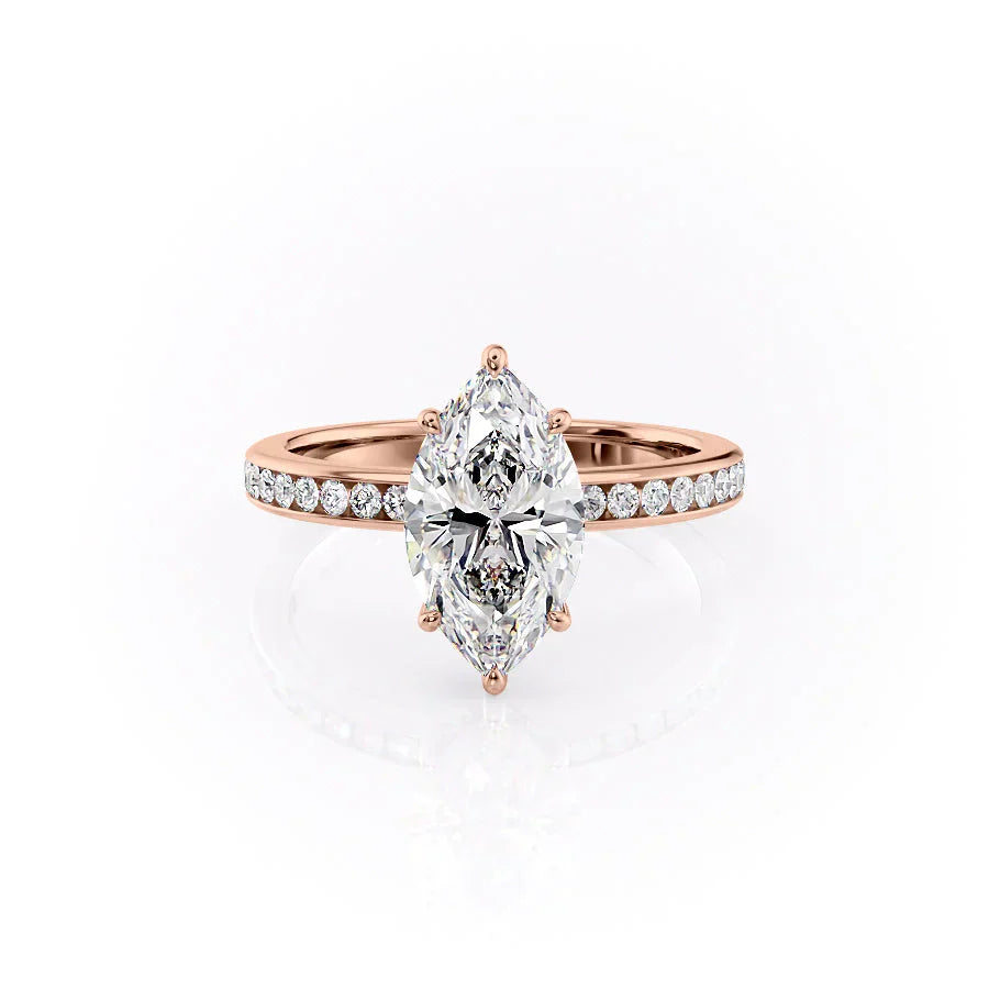 The Marilyn Set With A 1.5 Carat Marquise Moissanite